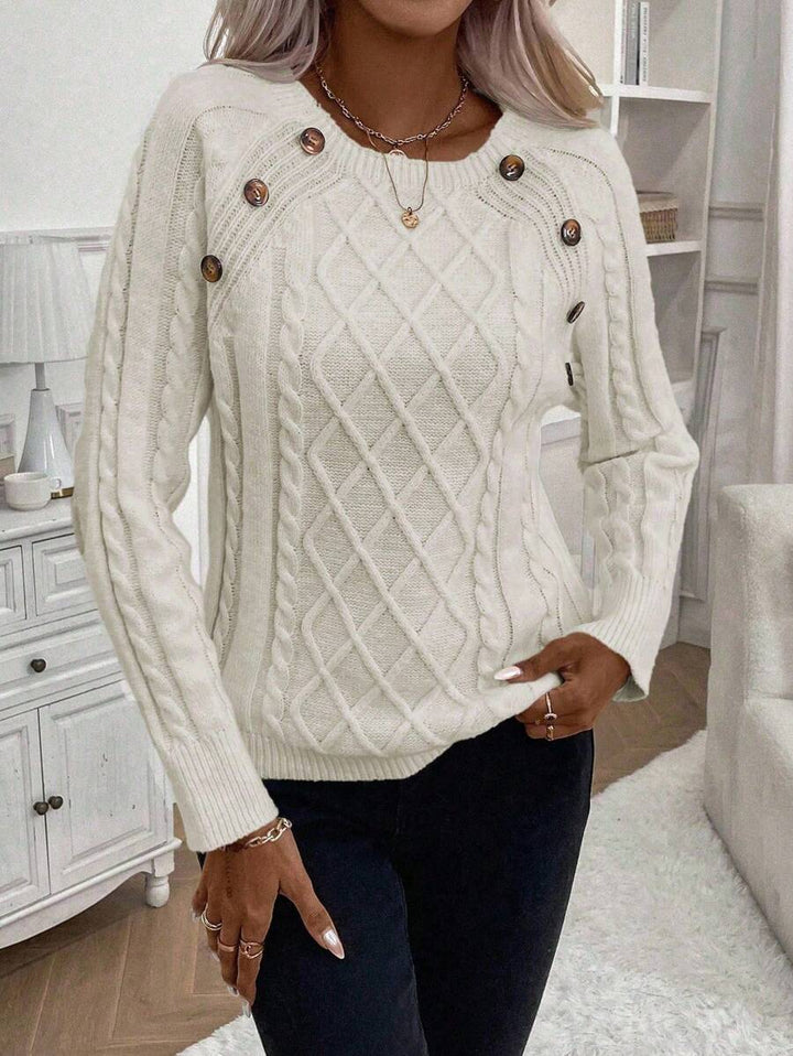 Women's Blouse | Button Details Decorative