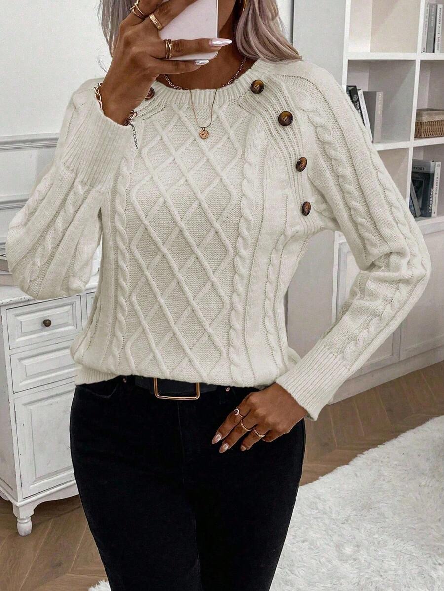 Women's Blouse | Button Details Decorative