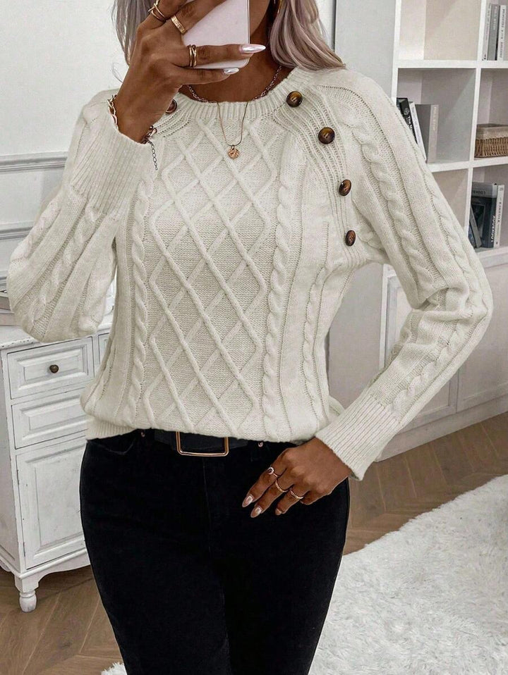 Women's Blouse | Button Details Decorative