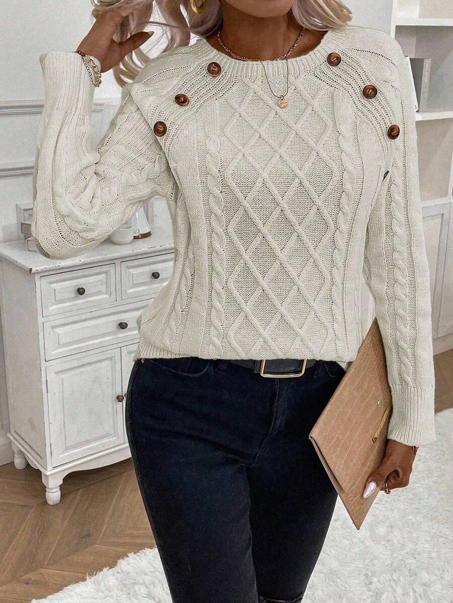 Women's Blouse | Button Details Decorative