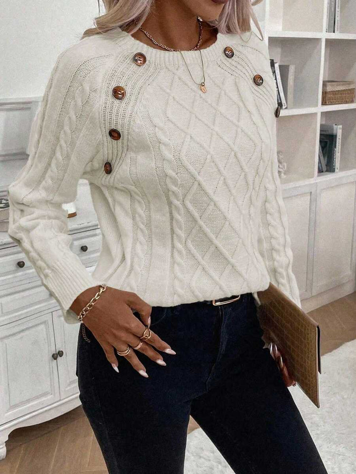 Women's Blouse | Button Details Decorative