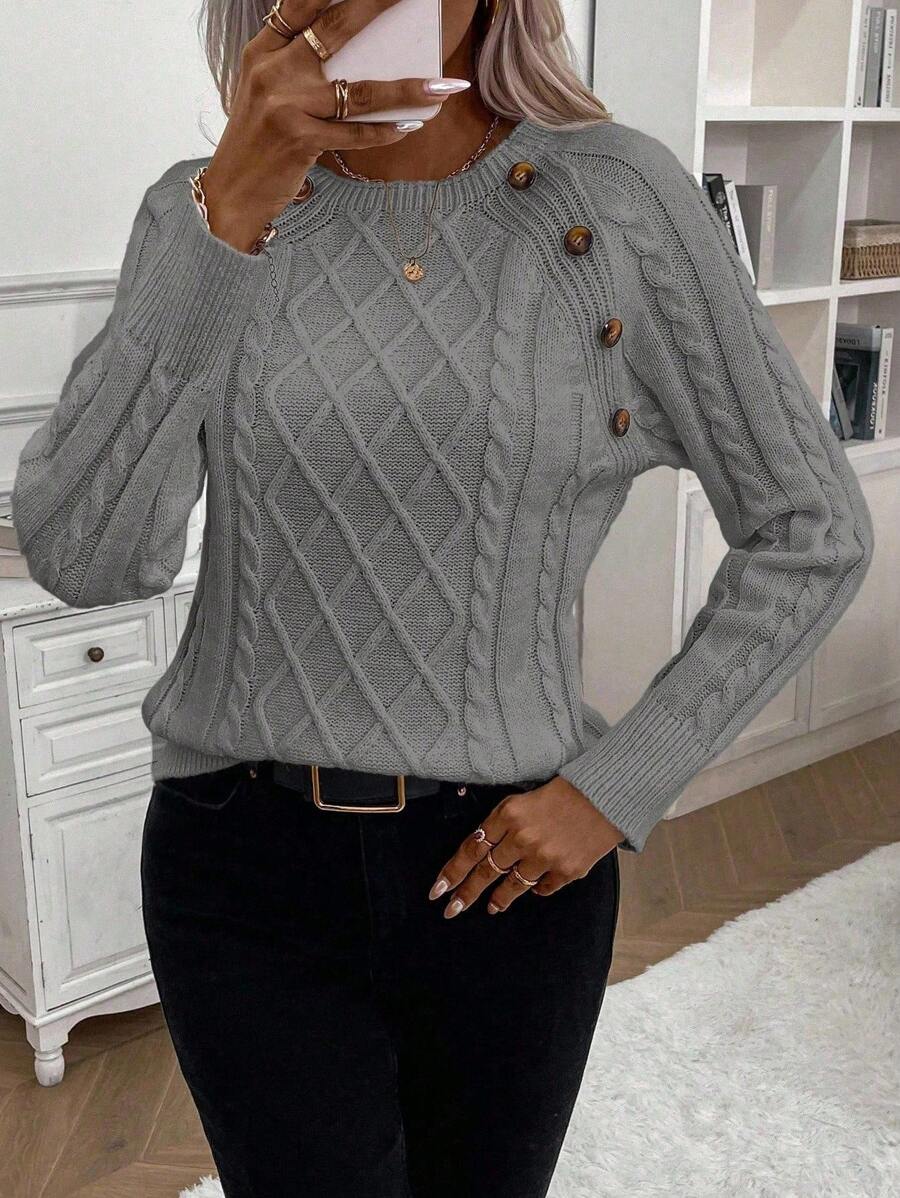 Women's Blouse | Button Details Decorative