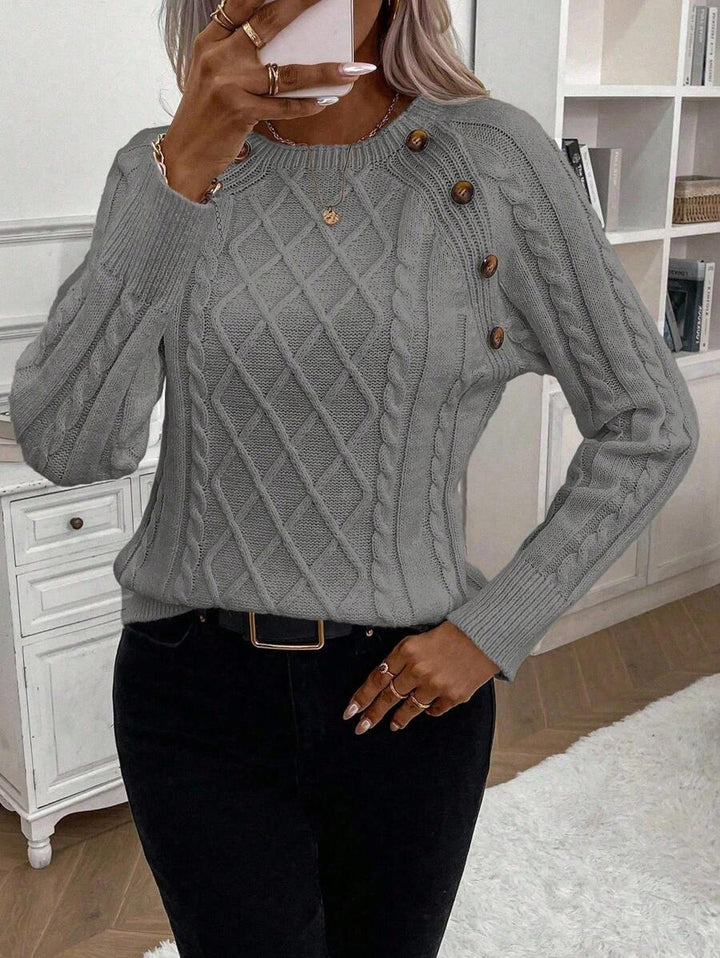 Women's Blouse | Button Details Decorative