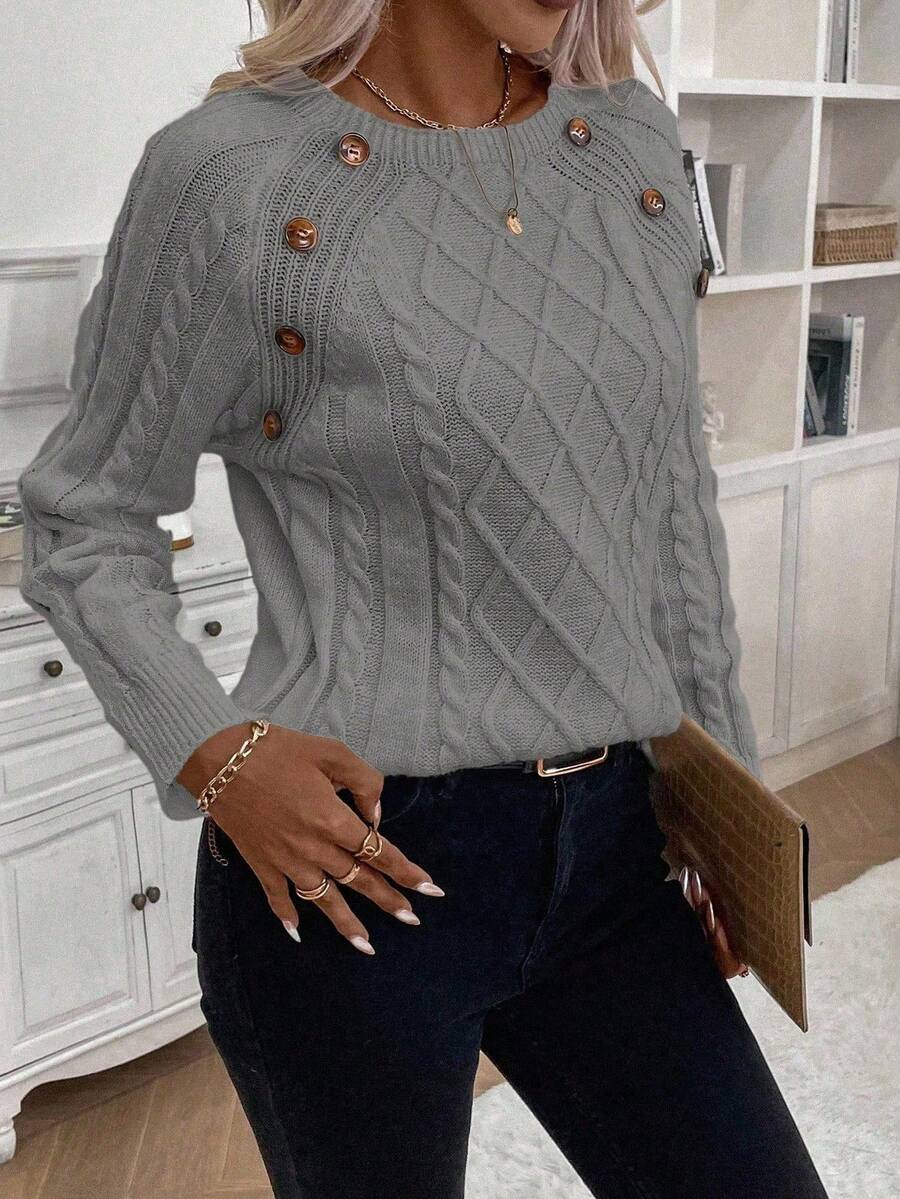 Women's Blouse | Button Details Decorative