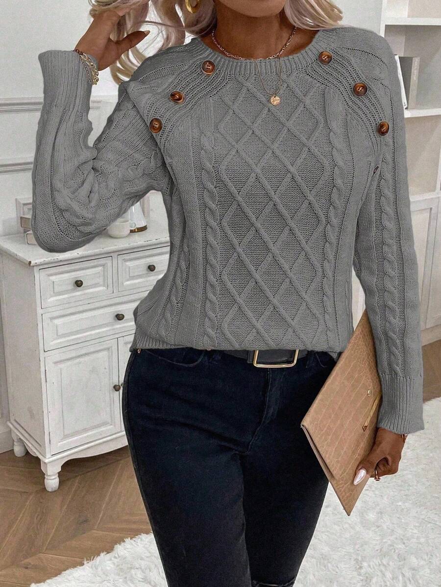 Women's Blouse | Button Details Decorative
