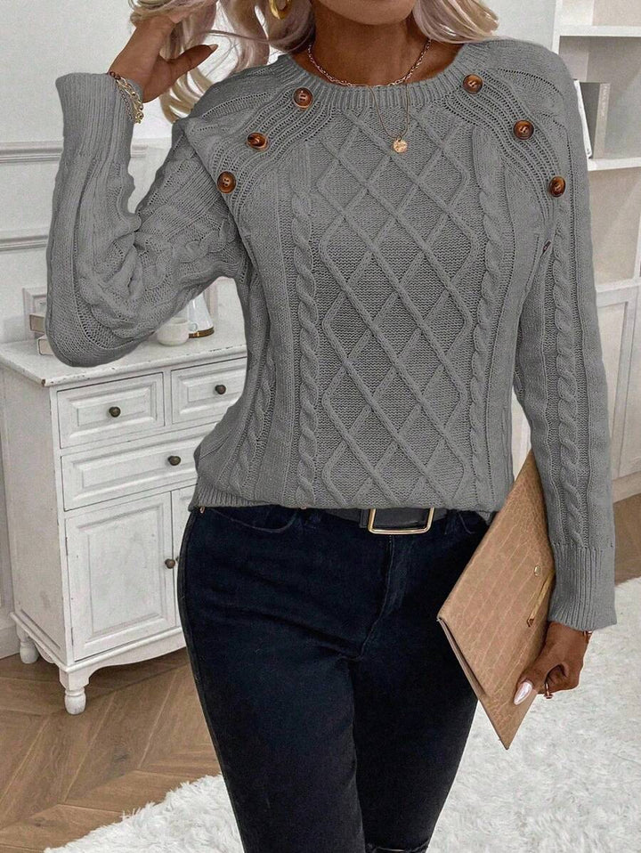 Women's Blouse | Button Details Decorative