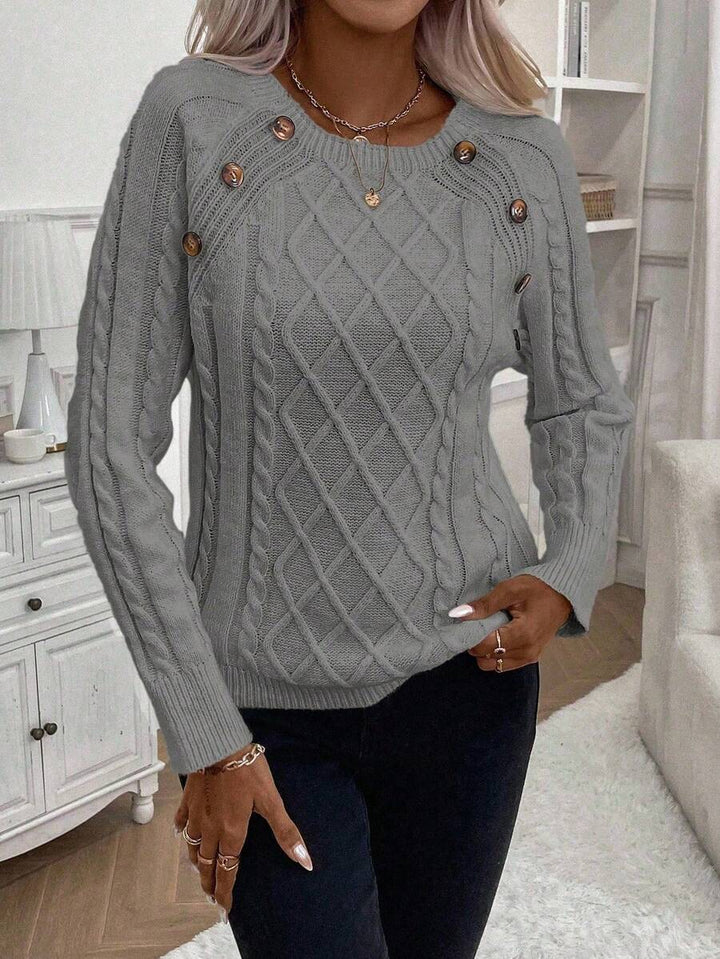 Women's Blouse | Button Details Decorative