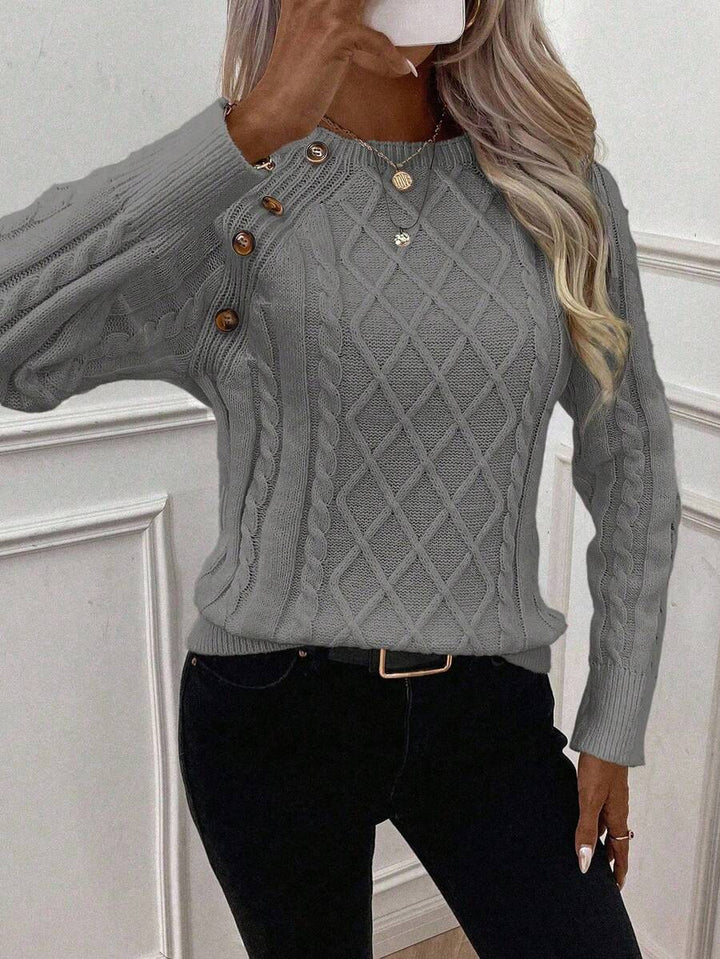 Women's Blouse | Button Details Decorative
