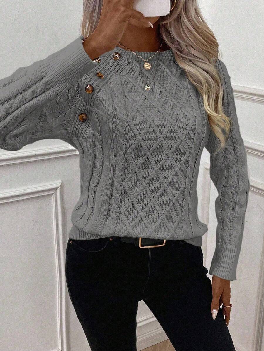 Women's Blouse | Button Details Decorative