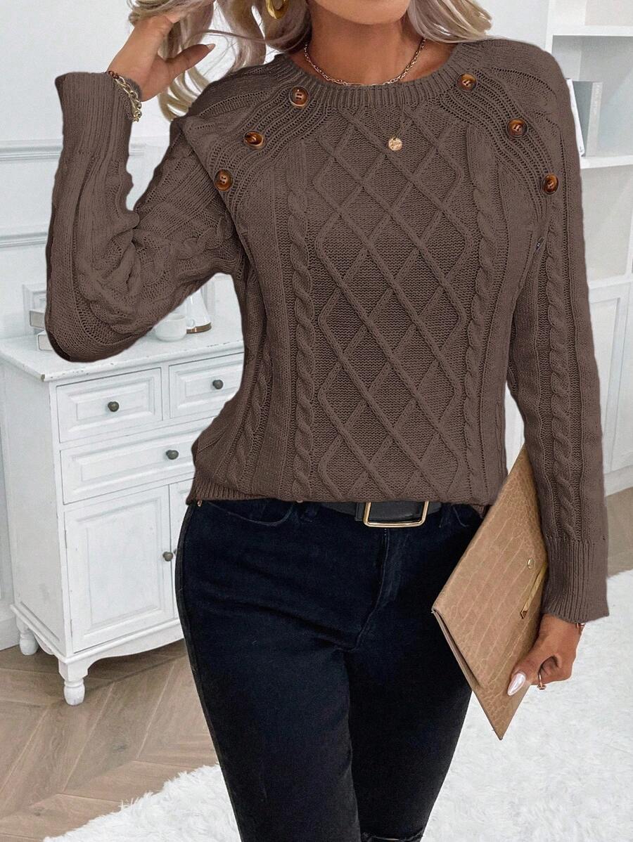 Women's Blouse | Button Details Decorative