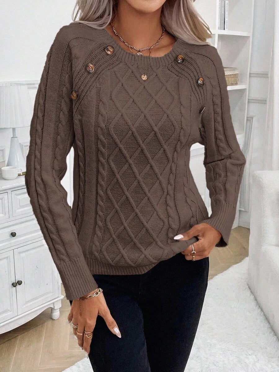 Women's Blouse | Button Details Decorative