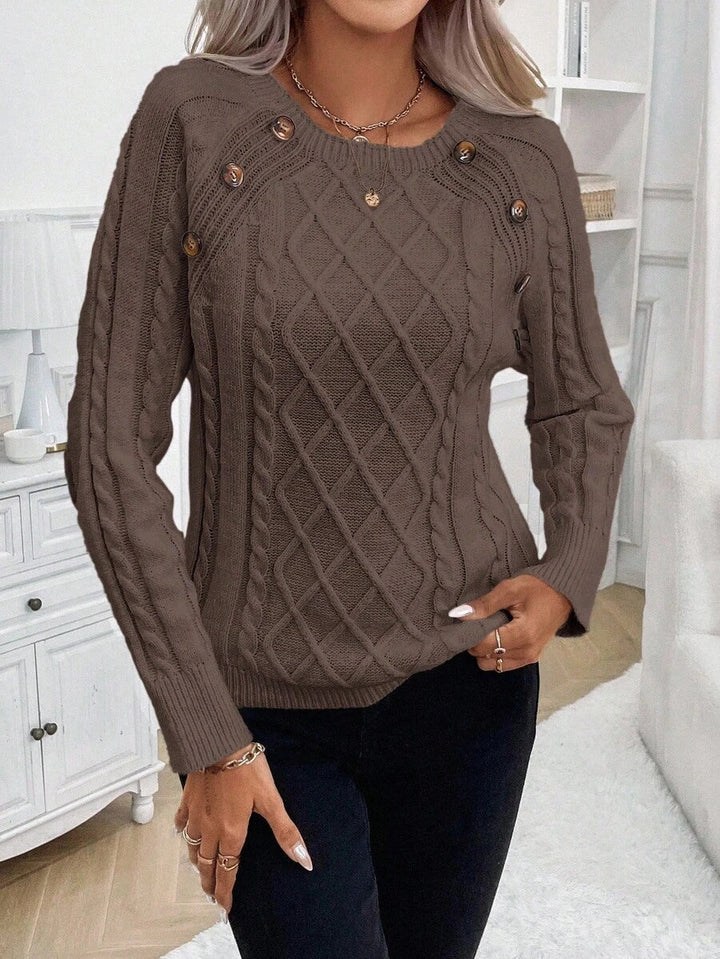 Women's Blouse | Button Details Decorative