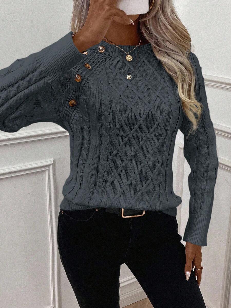 Women's Blouse | Button Details Decorative