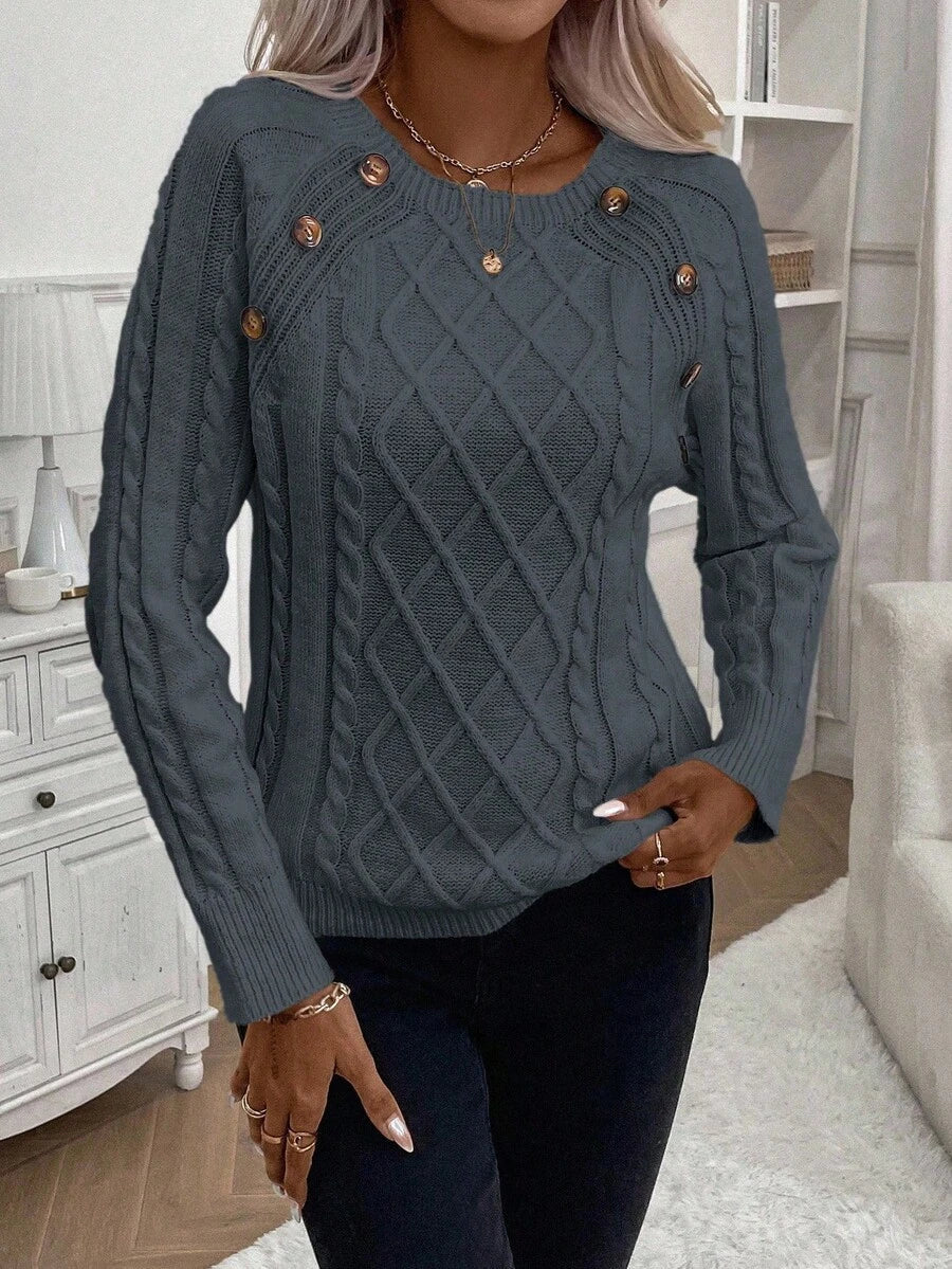 Women's Blouse | Button Details Decorative