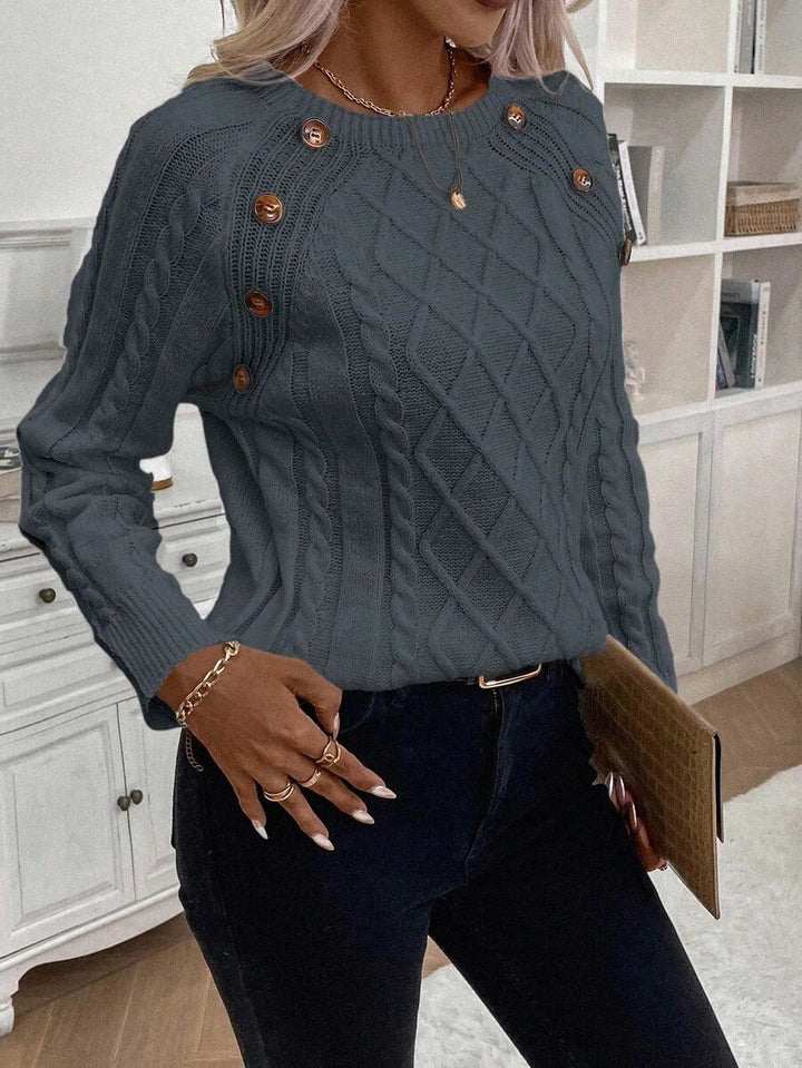 Women's Blouse | Button Details Decorative