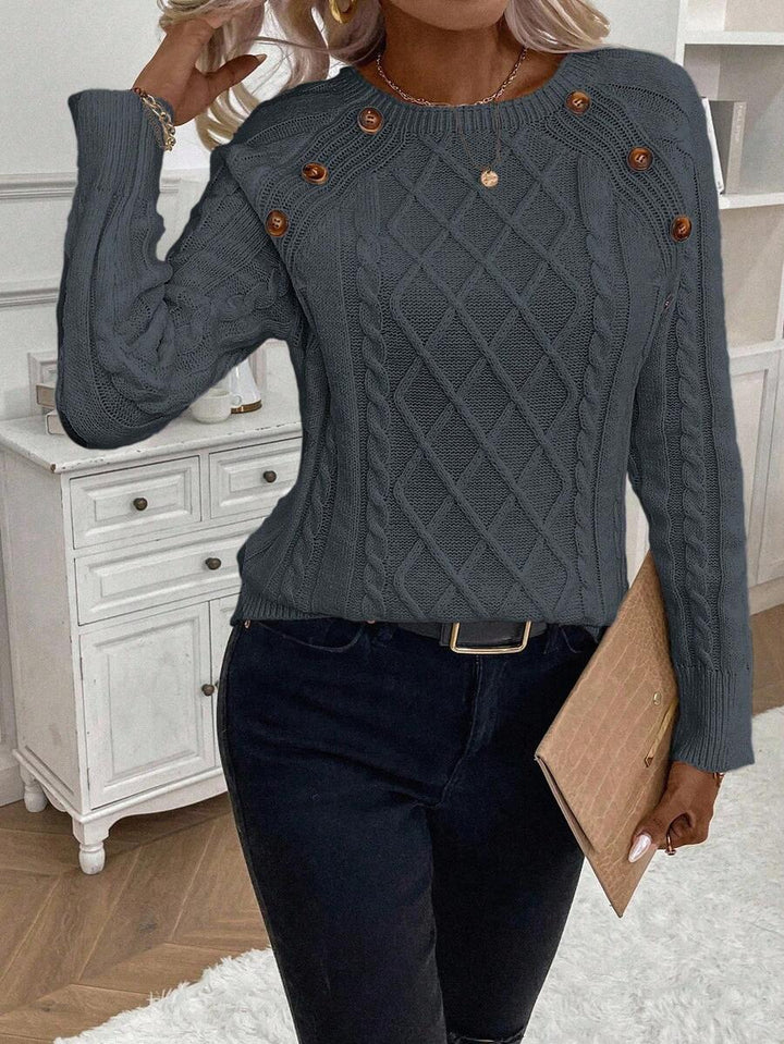 Women's Blouse | Button Details Decorative