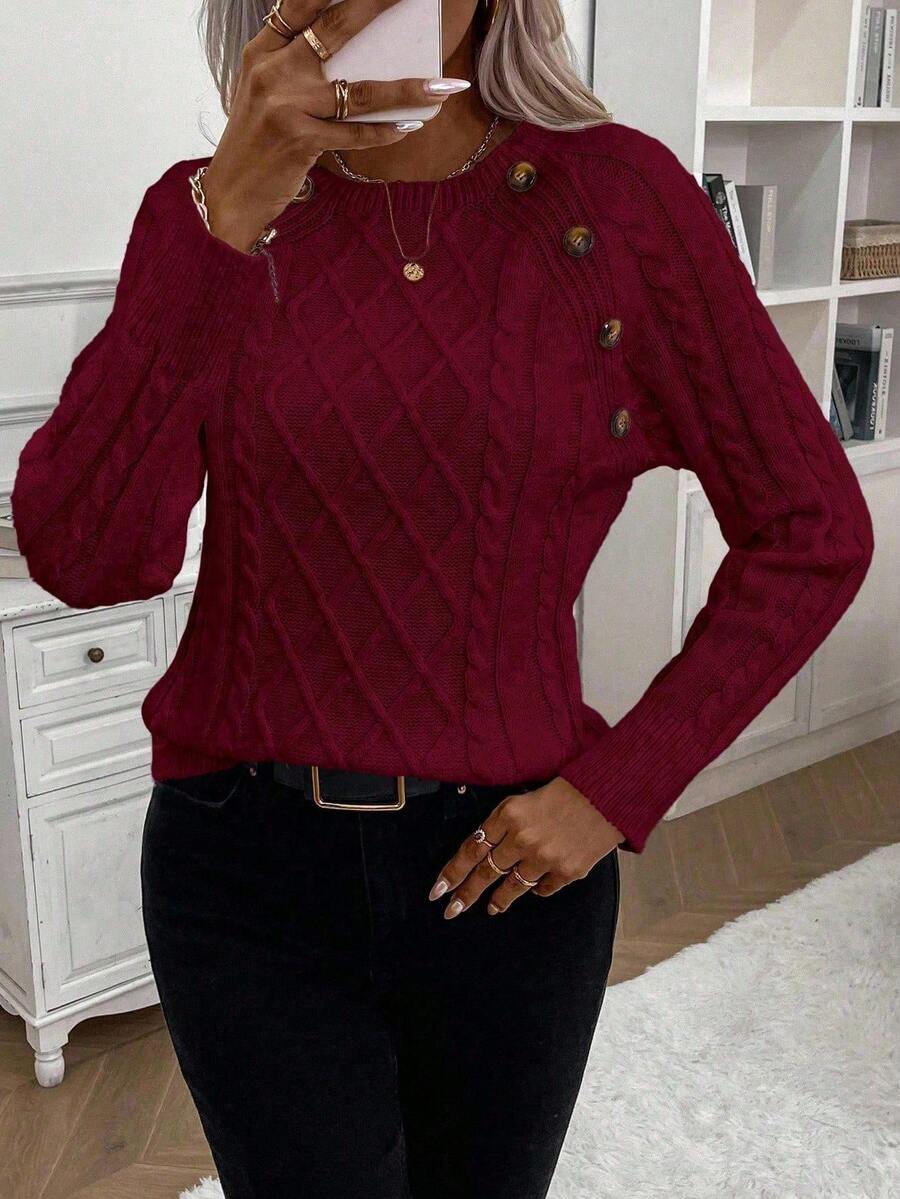 Women's Blouse | Button Details Decorative