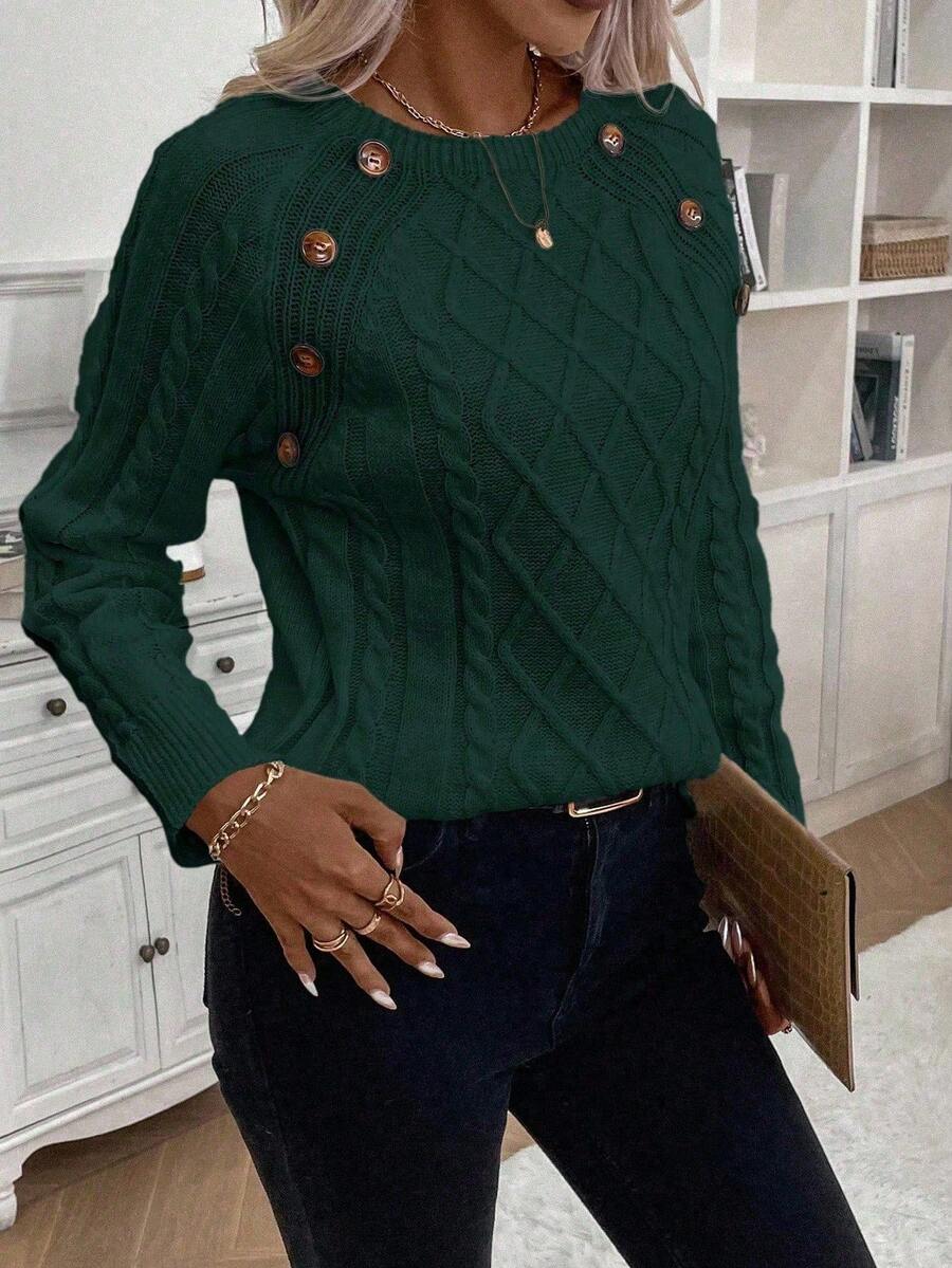 Women's Blouse | Button Details Decorative