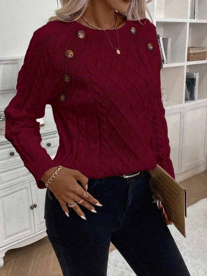 Women's Blouse | Button Details Decorative