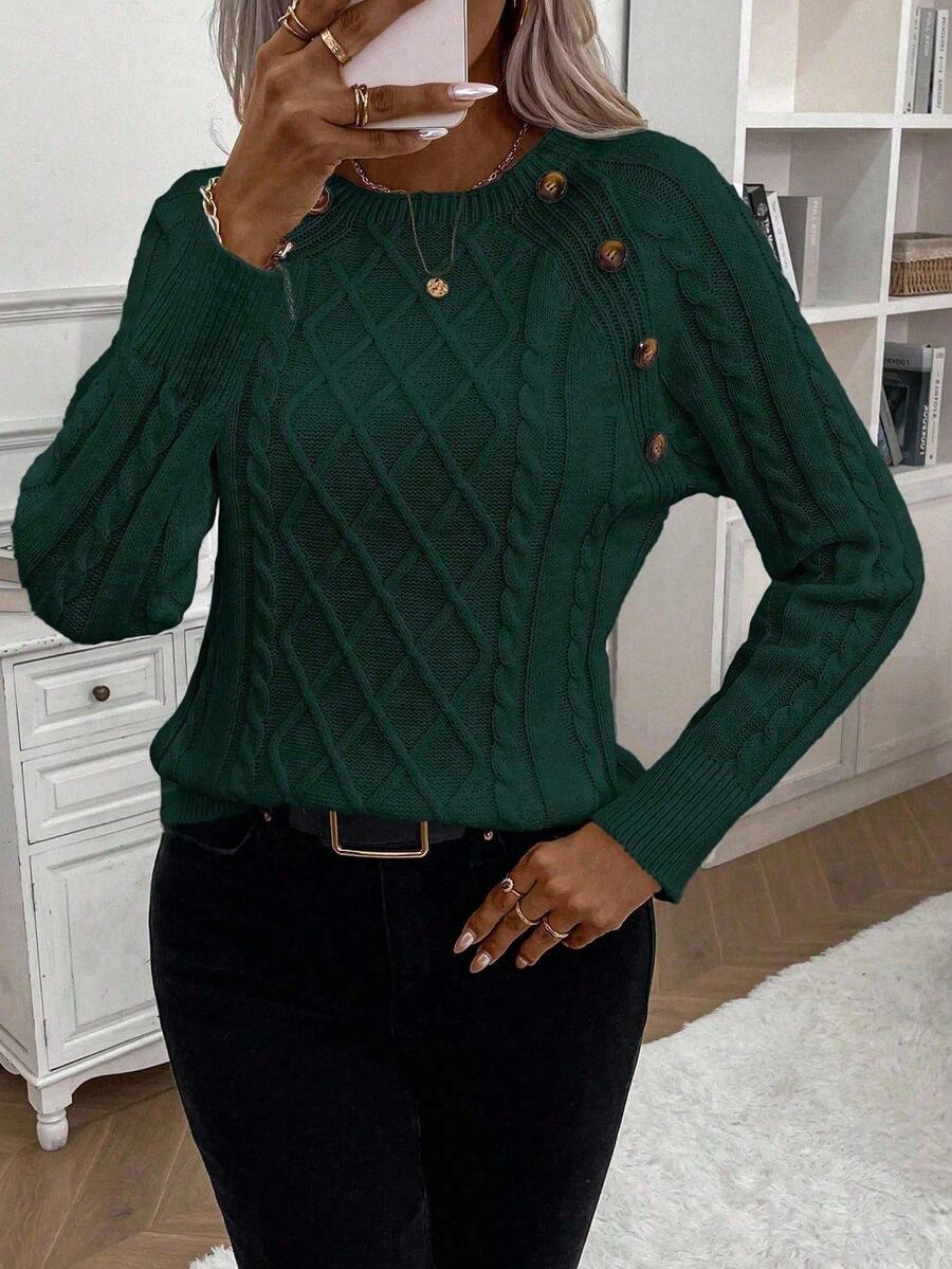 Women's Blouse | Button Details Decorative