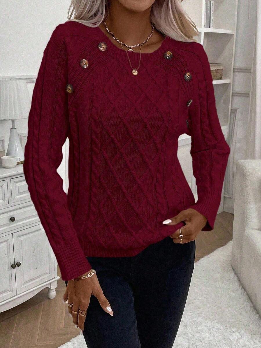 Women's Blouse | Button Details Decorative