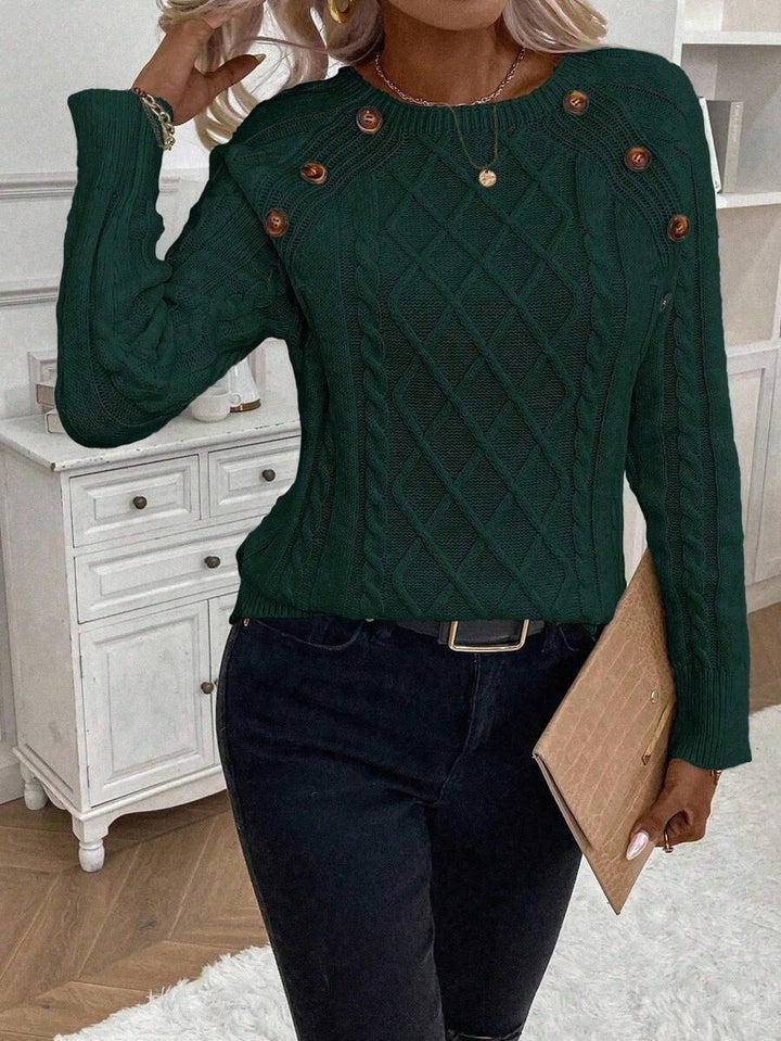 Women's Blouse | Button Details Decorative