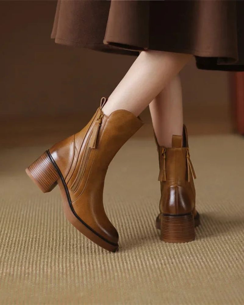 Boots For Women | Side Zipper Ankle-Height Shaft