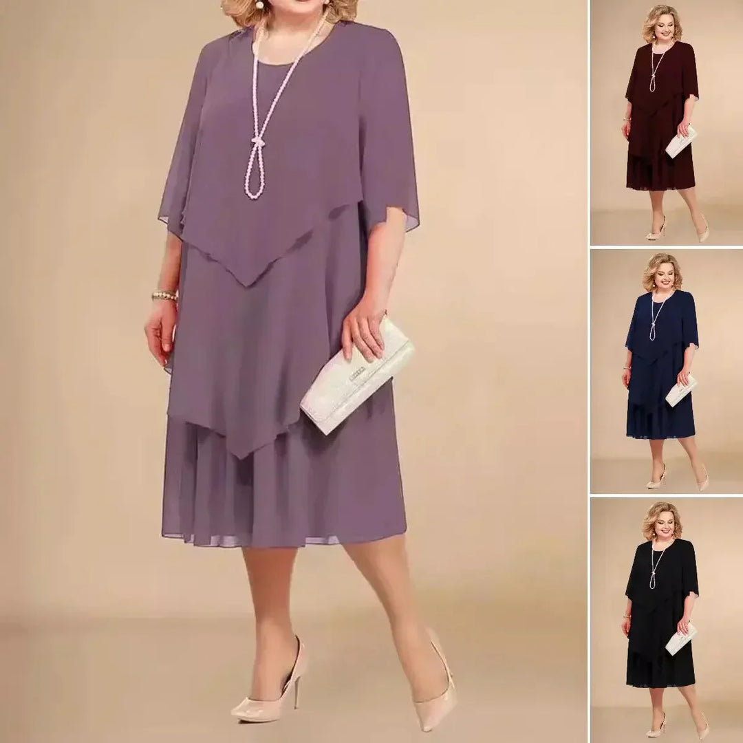 Women's Dress | Layered Overlay Panel