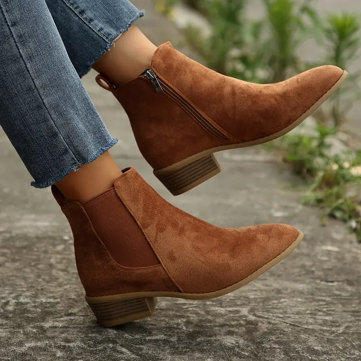 Boots for Women | Low-Heel Side-Zip