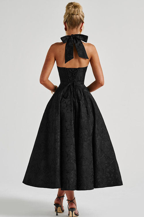 Women’s Dress | Halterneck V-Shaped Front Maxi