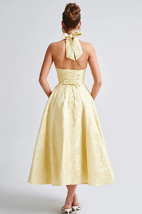 Women’s Dress | Halterneck V-Shaped Front Maxi