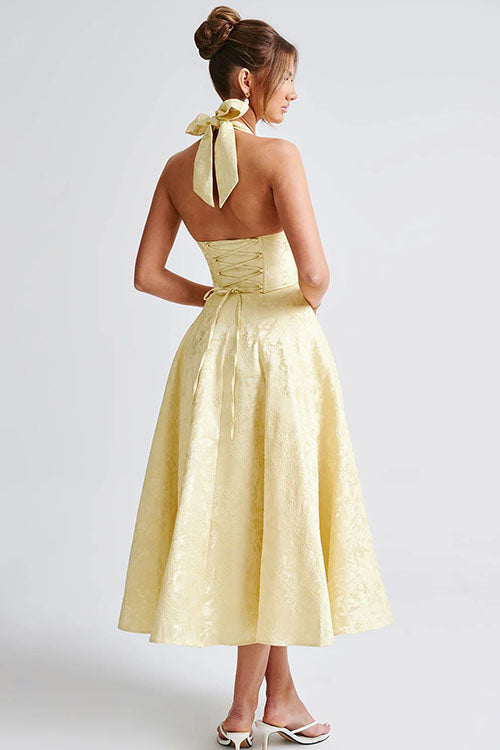 Women’s Dress | Halterneck V-Shaped Front Maxi