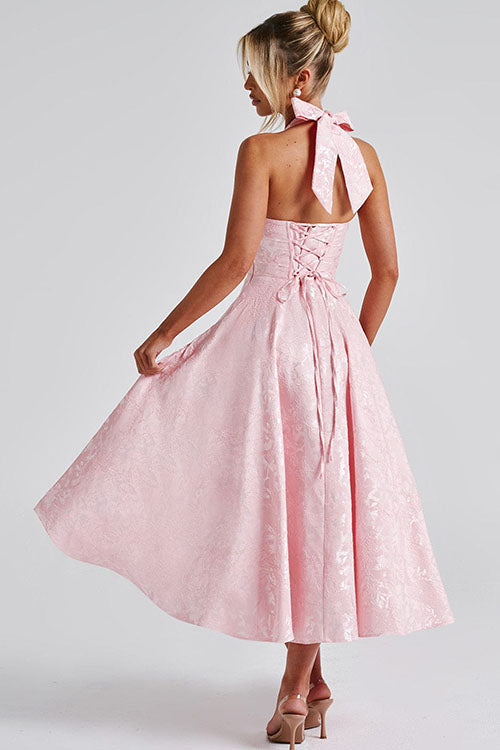 Women’s Dress | Halterneck V-Shaped Front Maxi