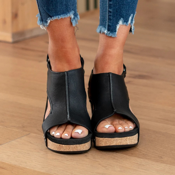 Sandals For Women | Open-Toe Front Wedge Heel