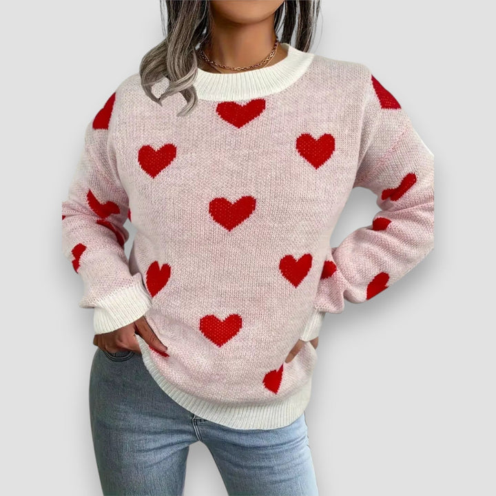 Women’s Sweater | Graphic Heart Pattern