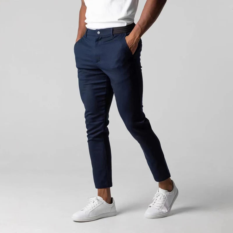 Men’s Trousers | Slim Leg Button Waist