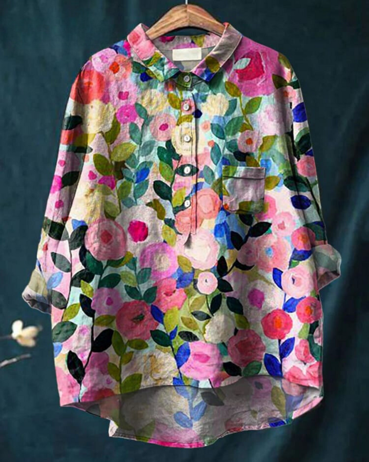 Women’s Blouse | Floral Print Button Front