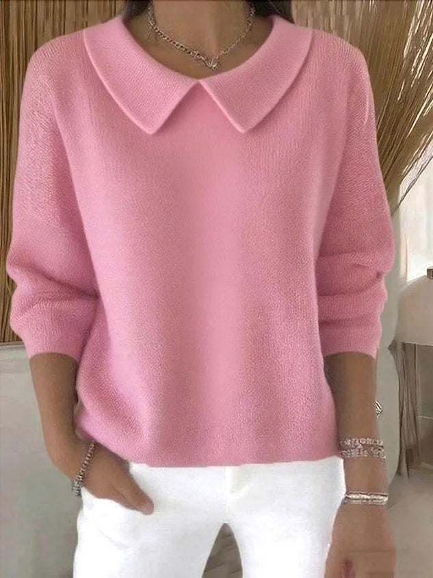 Women's Sweater | Long Sleeve With Collar Detail