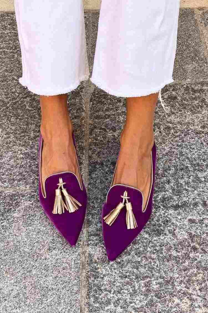 Loafers for Women | Pointed Tassel Detail