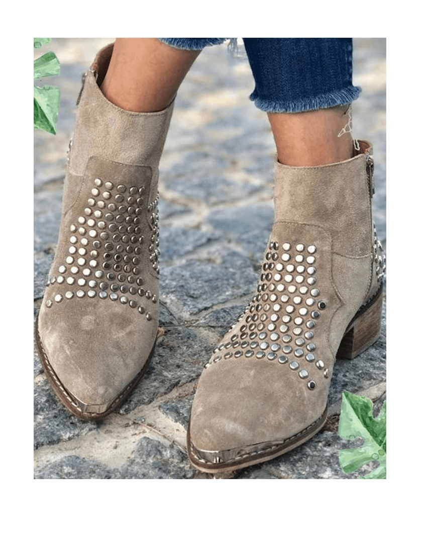 Boots for Women | Stud Detail Block Heel