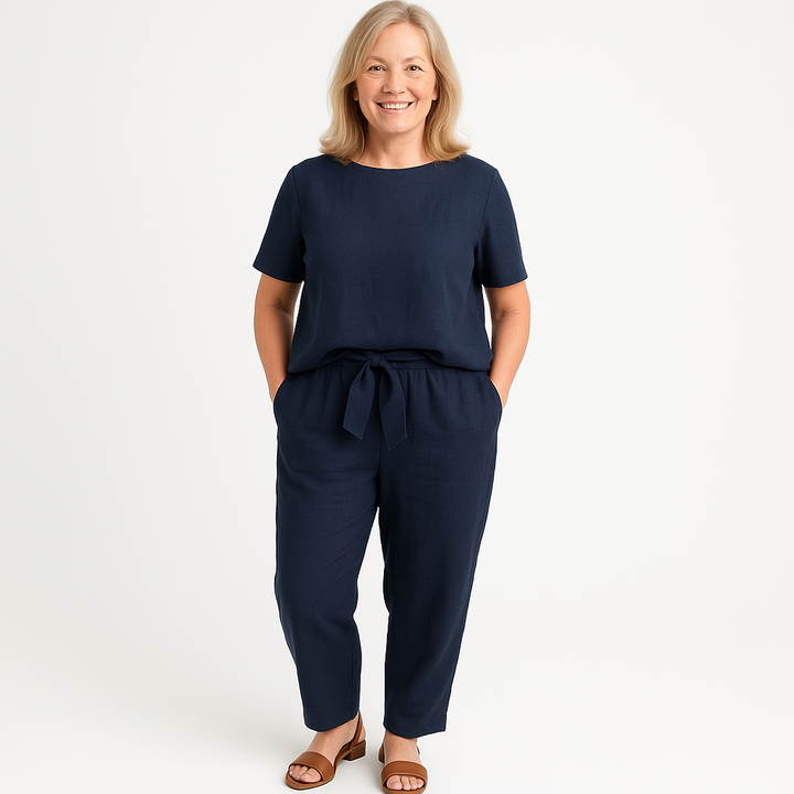 Women's Two-Piece Set | Simple Matching Silhouette