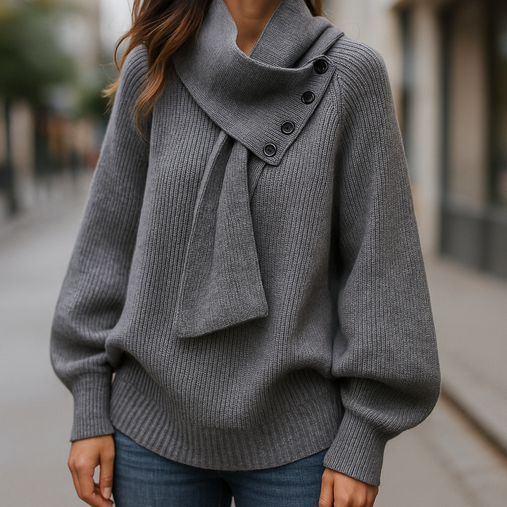 Women’s Sweater | Scarf-Style Neckline