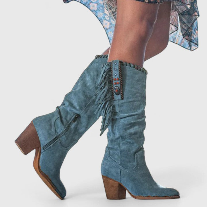 Boots For Women | Mid Calf Fringe