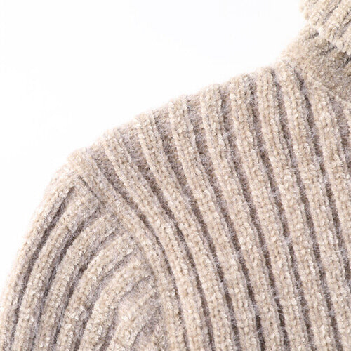 Men’s Sweater | High Neck Ribbed Design