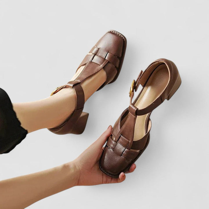 Block Heels for Women | T-strap Block Heel Structure