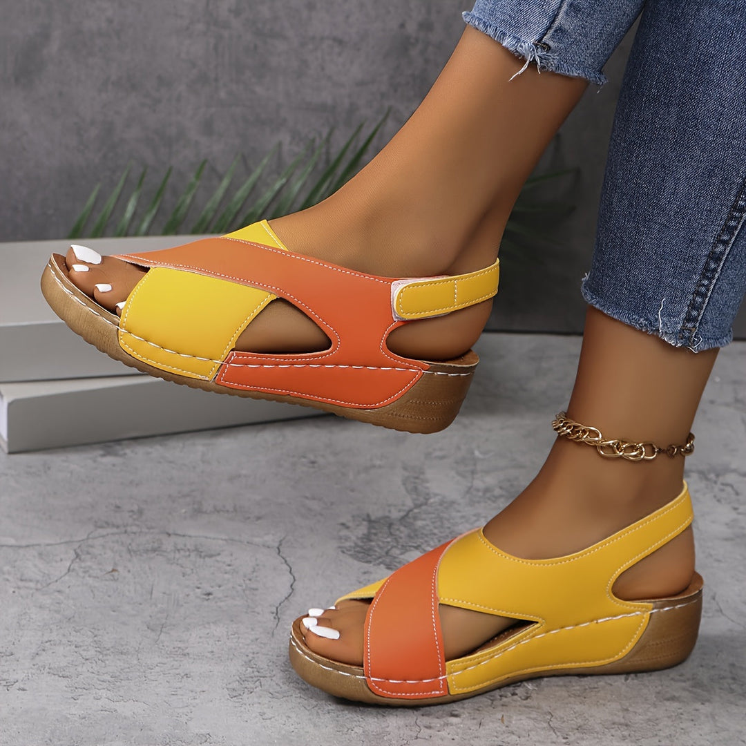 Sandals for Women | Multi-panel Open-Toe Slingback
