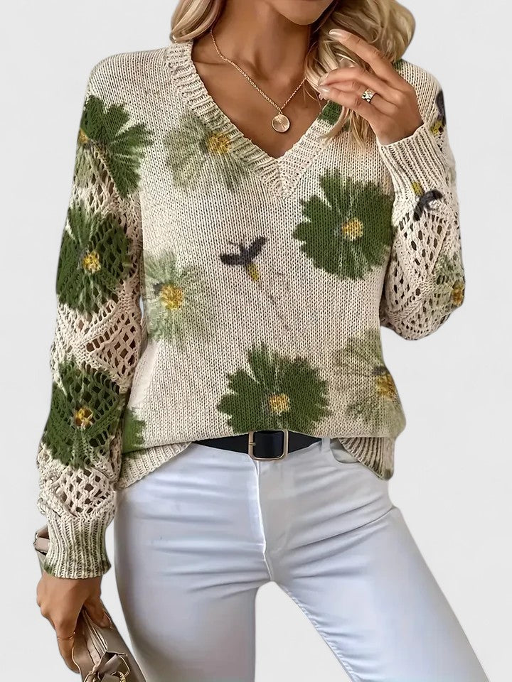 Women’s Sweater | Floral Surface Pattern