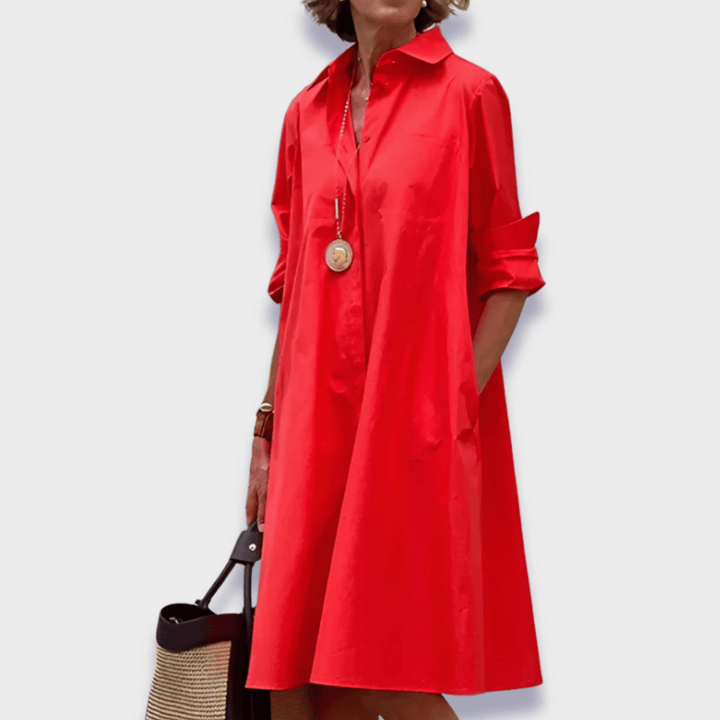 Women’s Shirt Dress | Classic Collar Detail