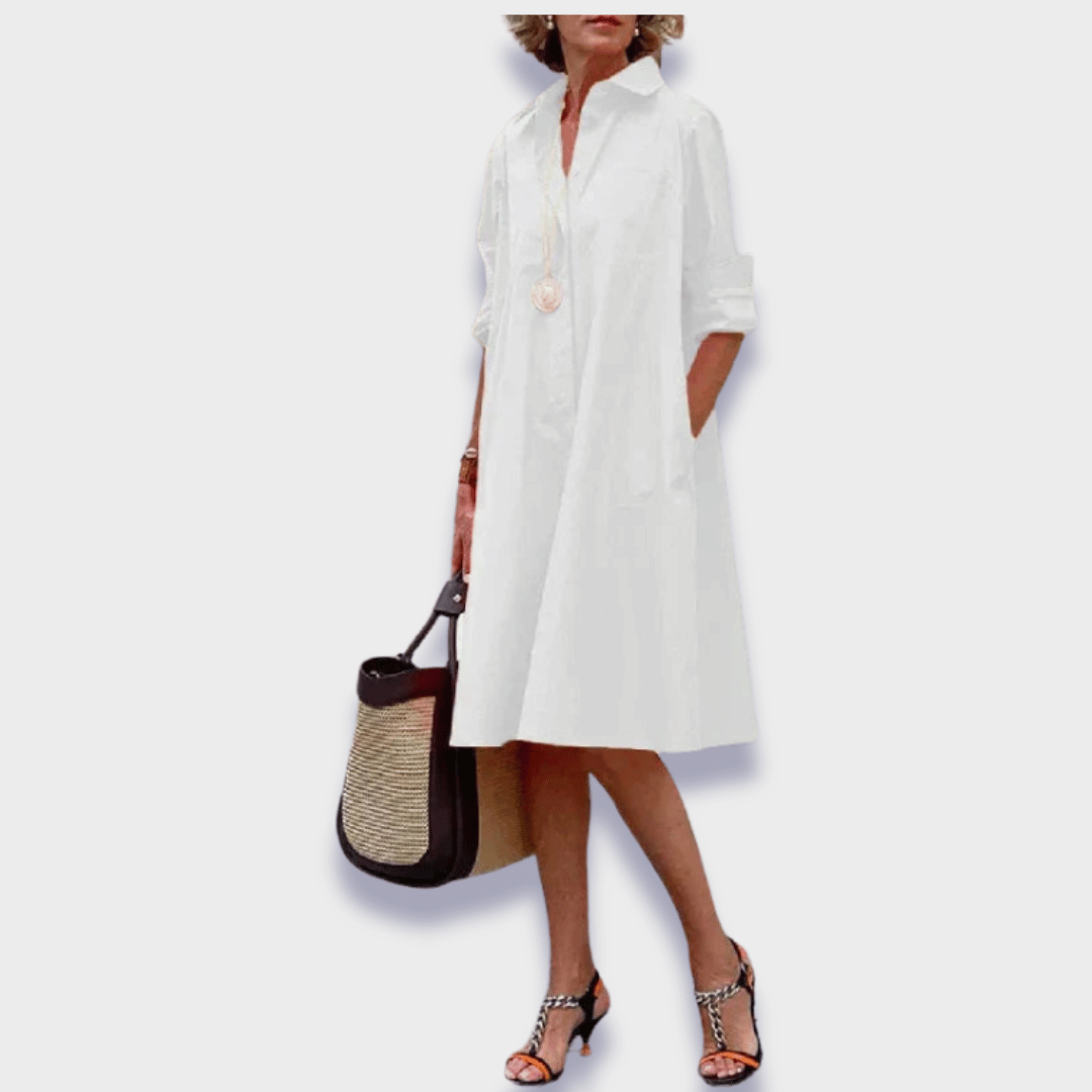 Women’s Shirt Dress | Classic Collar Detail