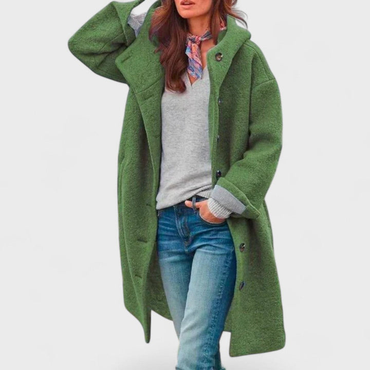 Women's Coat | Button Fastening Long Sleeve